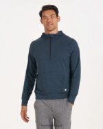urze índigo ponto performance moletom com zíper homens Vuori 68NJ8J595 roupas - Image 2