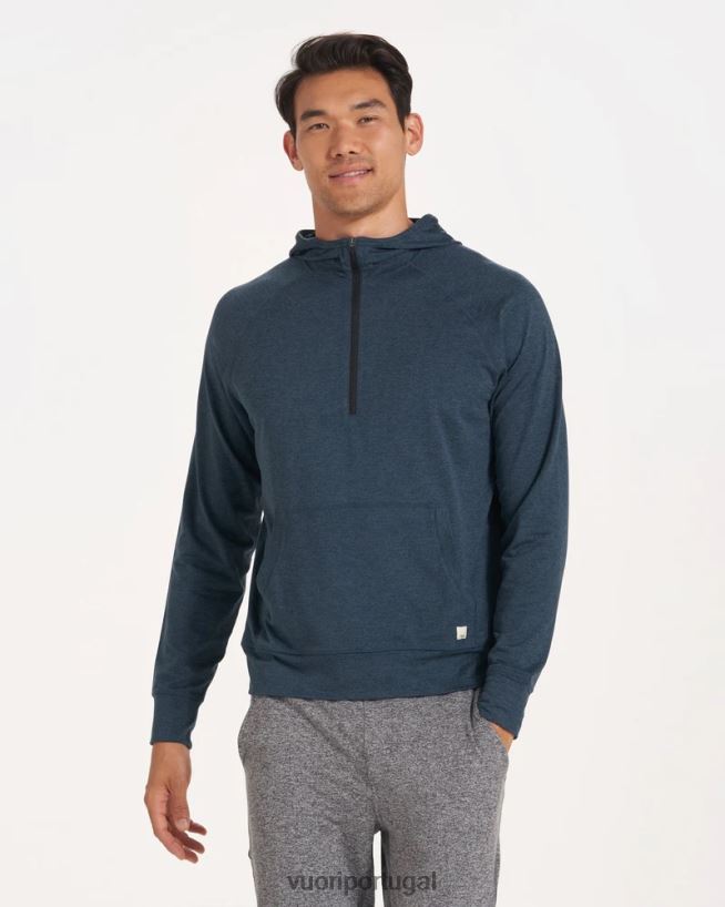 urze índigo ponto performance moletom com zíper homens Vuori 68NJ8J595 roupas - Image 2