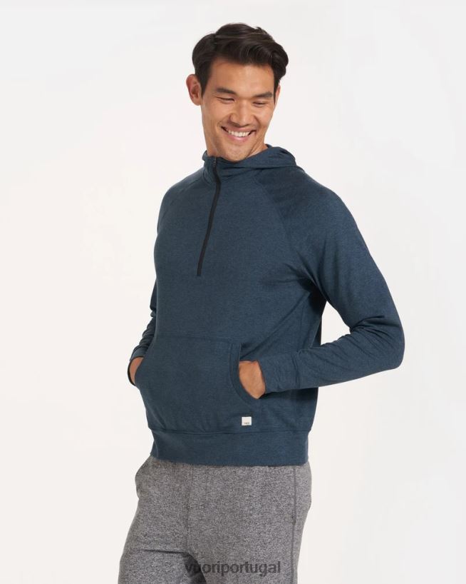 urze índigo ponto performance moletom com zíper homens Vuori 68NJ8J595 roupas - Image 3