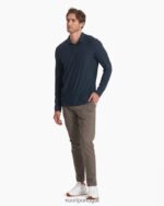 urze marinho polo strato tech manga longa homens Vuori 68NJ8J532 roupas - Image 6