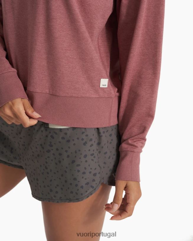 urze marsala tripulação halo de manga longa mulheres Vuori 68NJ8J113 roupas - Image 6