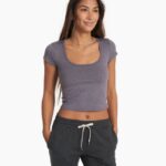 urze serradora corte halo de manga curta mulheres Vuori 68NJ8J83 roupas